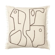 Ferm Living Figure tyynynpäällinen 50x50 cm Vaaleanharmaa-kahvi