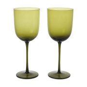 Ferm Living Host punaviinilasi 36 cl 2-pakkaus Sammalvihreä