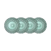 Lyngby Glas Sorrento lautanen Ø21 cm 4 kpl Vihreä