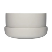 Iittala Nappula ruukku aluslautasella Ø24 cm k13 cm Vaaleanharmaa