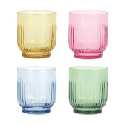 Aida Aida juomalasi 33 cl 4 osaa Amber, punainen, vaaleansininen, vihr...