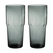 Iittala Solare juomalasi korkea 39 cl 2-pack. Teräksenvärinen.