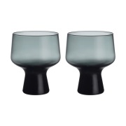 Iittala Solare lasi jalalla 29 cl 2-pack. Teräksenvärinen.