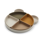 Liewood Arne lastenlautanen + 4 kulhoa Mr bear sandy multi mix