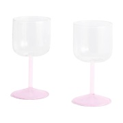 HAY Tint viinilasi 25 cl 2-pack Clear-jade light pink-light pink