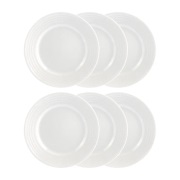 Rörstrand Swedish Grace asetti 17 cm, 6 kpl snow (valkoinen)