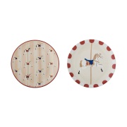 Bloomingville Merry-go-round lautanen Ø16 cm 2 osaa Beige-punainen