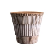 Bergs Potter Atlas raw ruukku aluslautasella Rosa, Ø21 cm