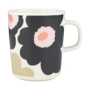 Marimekko Unikko muki 25 cl Off white-charcoal-sand-pink