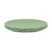 Koziol Club lautanen Ø26 cm 4-pack biokierrätysmuovi Nature leaf green