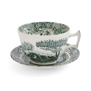 Spode Heritage Green Italian kuppi ja lautanen Vihreä, aamiainen, 0,28...