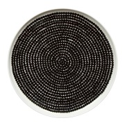 Marimekko Räsymatto lautanen Ø 25 cm musta-valkoinen