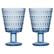 Iittala Kastehelmi viskilasi jalallinen 26 cl 2 kpl aqua