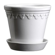 Bergs Potter Københavner ruukku lasitettu Ø25 cm Mineral White