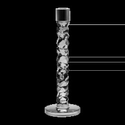 Orrefors Carat kynttilänjalka antrasiitti 297 mm