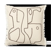 Ferm Living Figure tyynynpäällinen 50x50 cm Vaaleanharmaa-kahvi