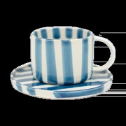 Olsson & Jensen Monica kuppi ja lautanen Sininen