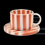 Olsson & Jensen Monica kuppi ja lautanen Ruoste