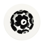 Marimekko Unikko syvä lautanen Ø20 cm White-black
