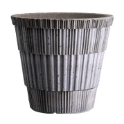 Bergs Potter Atlas raw ruukku aluslautasella Grey, Ø16 cm