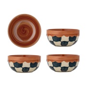 Bloomingville Check kulho 4-pack Ø14 cm Sininen