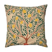 Classic Collection Lemon garden tyynynpäällinen 50x50 cm Tummanvihreä