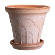 Bergs Potter Fleur ruukku aluslautasella 2 osaa Rosa, Ø16 cm