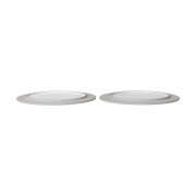 Ferm Living Sonae lautanen 2-pack Harmaa-valkoinen, Ø22 cm