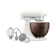 KitchenAid Artisan 5KSM156-keittiökone puukulholla 4,7 l Porcelain whi...