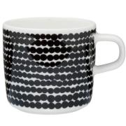 Marimekko Oiva-kahvikuppi, 2 dl, siirtolapuutarha, valkoinen/musta