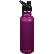 Klean Kanteen Classic-vesipullo, jossa Sport-korkki, 800 ml, violetti