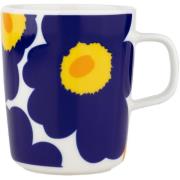 Marimekko Unikko Oiva 60 vuotta muki 2,5 dl, valkoinen/sininen/keltain...