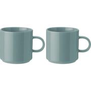 Stelton Muki 2-pakkaus, 0,2 litraa, dusty green