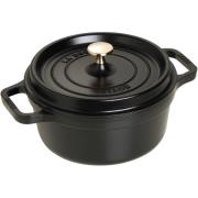 Staub Pyöreä kattila 22 cm 2,2 L, musta