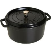 Staub Pyöreä kattila 28 cm 6,7 L, musta