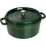 Staub Pyöreä kattila 28 cm 6,7 L, basilikanvihreä