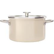 KitchenAid Cookware Collection -kattila, kannellinen, 20 cm, manteli