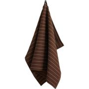 HAY Canteen keittiöpyyhe, brown pinstripe