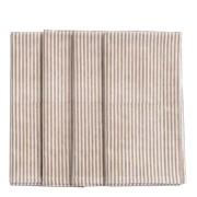 Chamois - Stripe Lautasliina 50x50 cm 4 kpl Light Brown