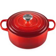 Le Creuset - Signature Valurautapata pyöreä 26 cm 5,3 L Cerise