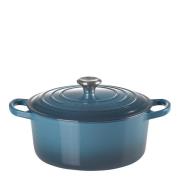 Le Creuset - Signature Valurautapata pyöreä 24 cm 4,2 L Deep Teal