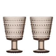 iittala - Kastehelmi Juomalasi jalallinen 2 kpl Pellava