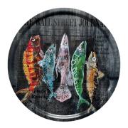 LISA TÖRNER ART - Tarjotin Biggest Fish of Wall street 49 cm