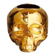 Kosta Boda - Still Life Skull Kynttilälyhty 8,5 cm Kulta