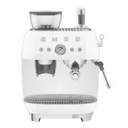 Smeg - Smeg Manuaalinen Espressokone kahvimyllyllä EGF03 Valkoinen