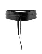 Pcvibs Leather Tie Waist Belt Vyö Black Pieces