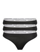 3P Thong Stringit Alusvaatteet Black Tommy Hilfiger