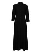 Yassavanna Long Shirt Dress S. Maksimekko Juhlamekko Black YAS