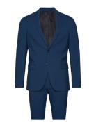 Plain Mens Suit - Normal Length Puku Navy Lindbergh