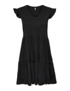 Onlmay Cap Sleev Fril Dress Jrs Noos Lyhyt Mekko Black ONLY